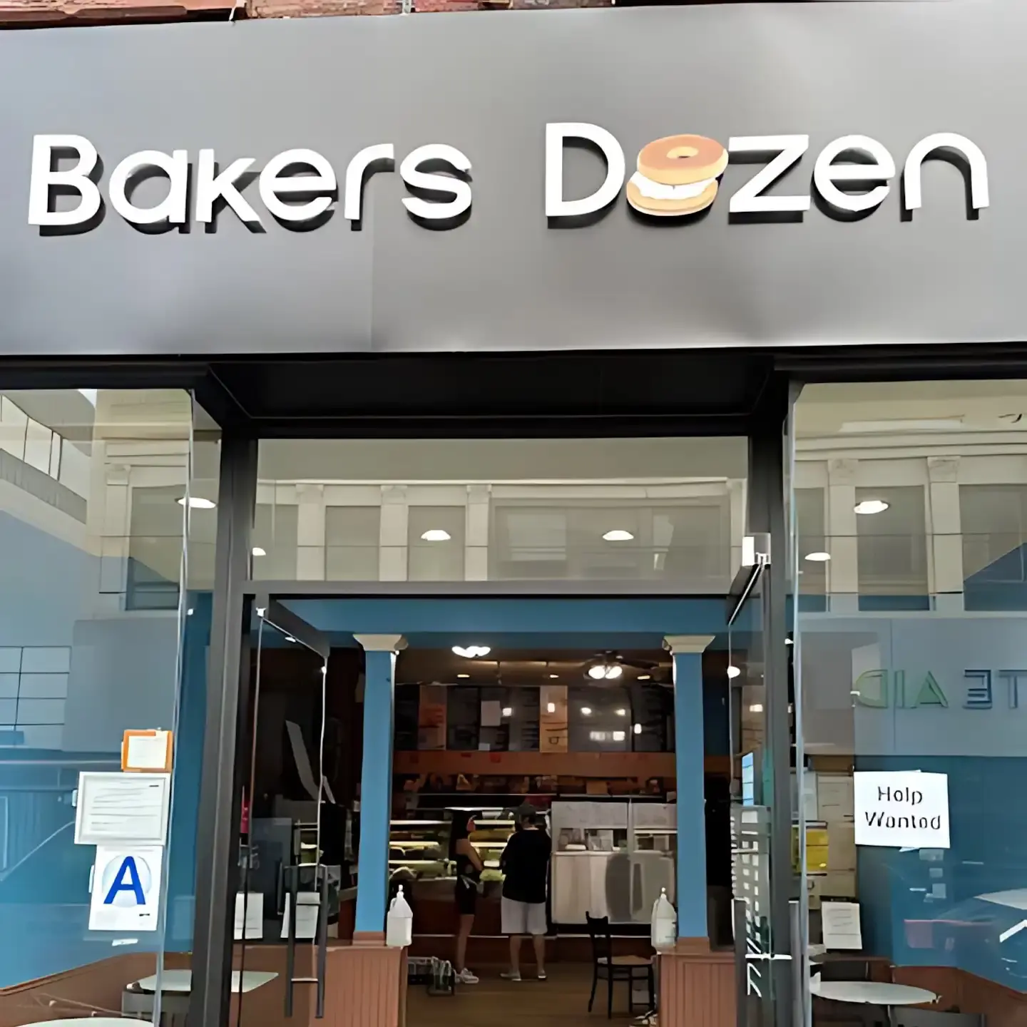 Delicious breakfast bagels and wraps served at Baker's Dozen.